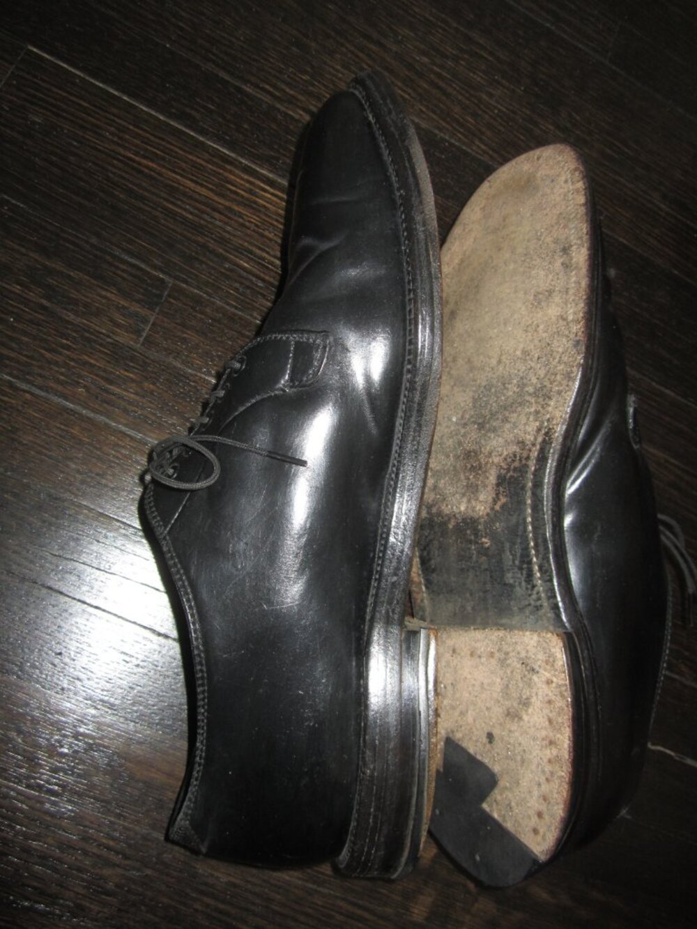 BROOKS BROTHERS x ALDEN Shell Cordovan Plain Toe Bluchers Shoes Men's 10 1/2 D - Picture 4 of 14